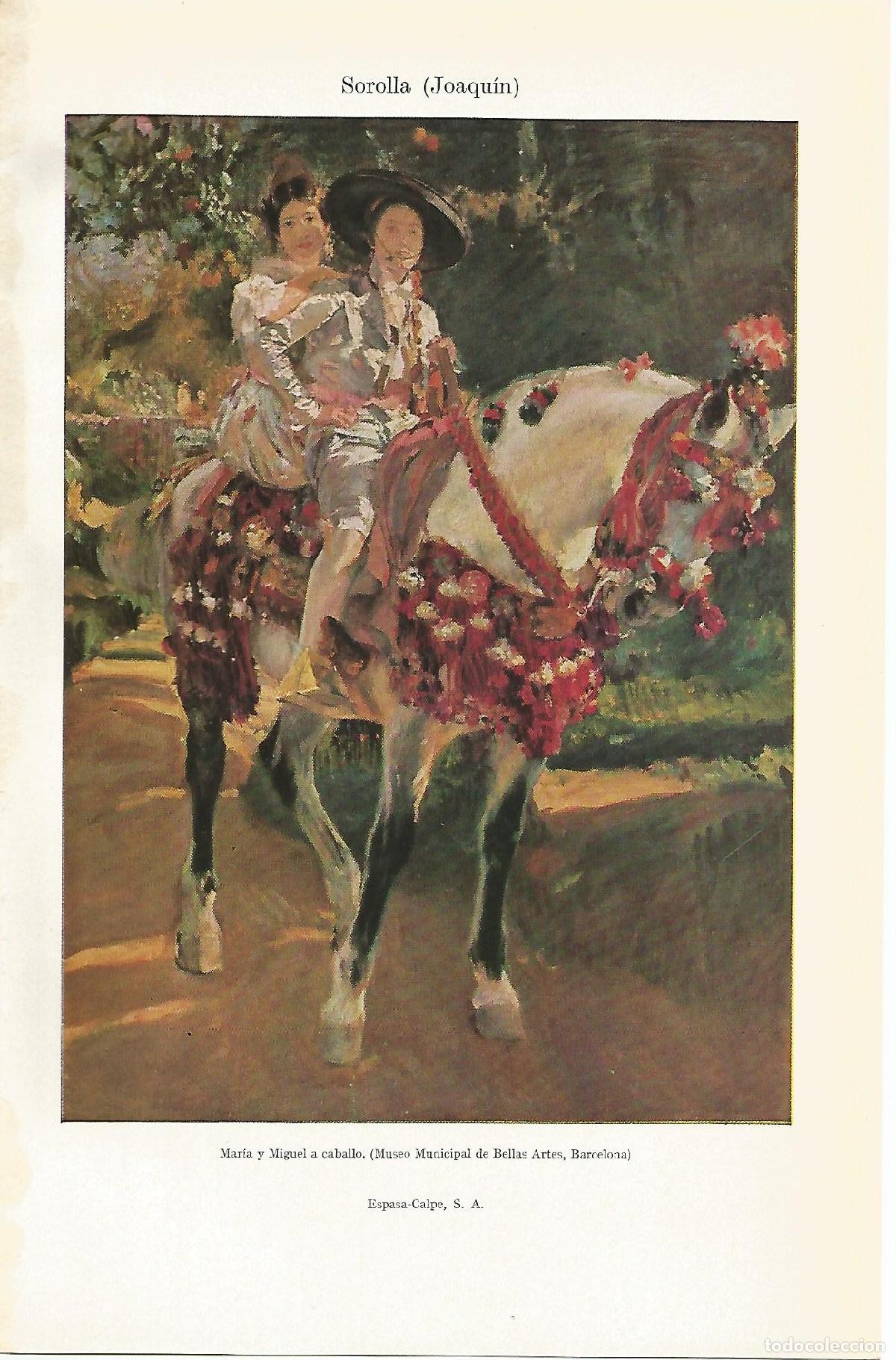 Cartoline: Lamina 164: Sorolla. Maria y Miguel a caballo - Varios