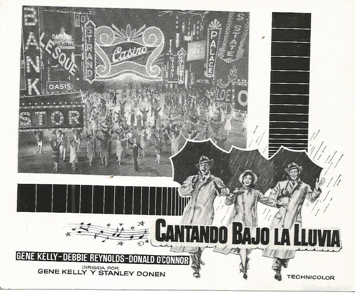 Postales: FLYER PUBLICITARIO 118: Film Cantando bajo la lluvia - Varios