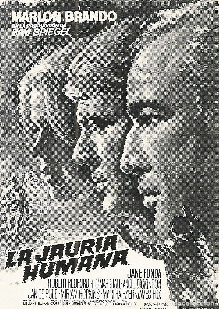 Postkarten: FLYER PUBLICITARIO 120: Film La jauria humana - Varios