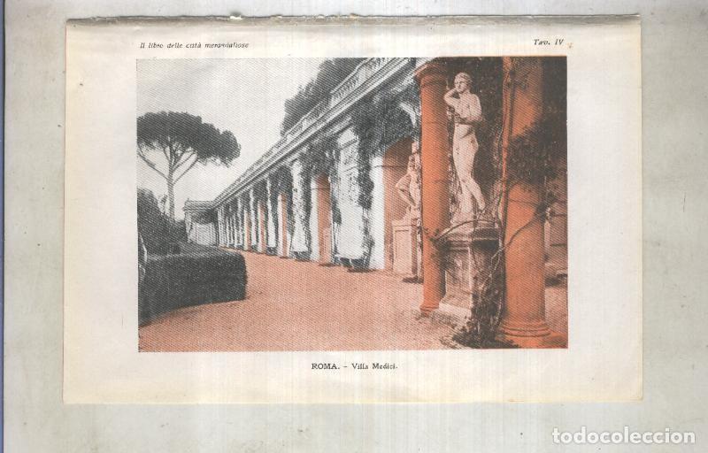 Postales: Lamina 04: Roma, villa Medici - varios