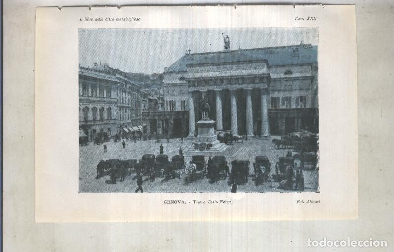 Postais: Lamina 22: Genova: teatro Carlo Felice - varios