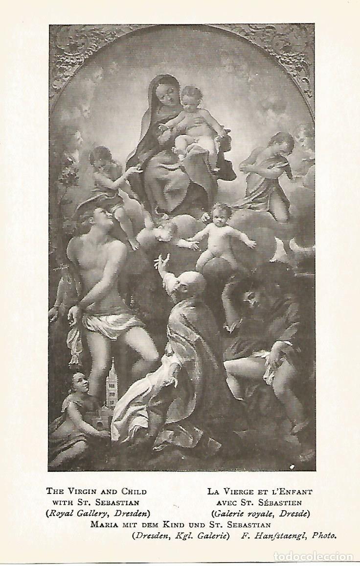 Cartoline: Lamina 115: CORREGGIO. La Virgeny el Ni&ntilde;o con San Sebastian - Varios