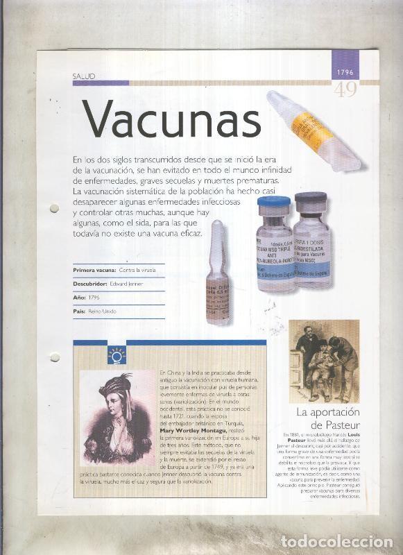 Postales: Vacunas: son 4 paginas y - varios