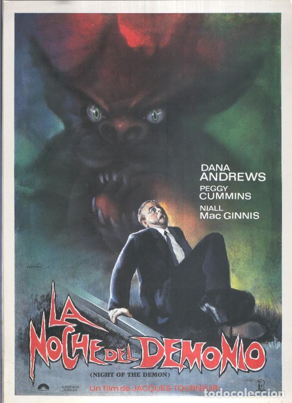 Postales: Caratula cine: La noche del demonio (Dana Andrews, Peggy Cummins) - Varios