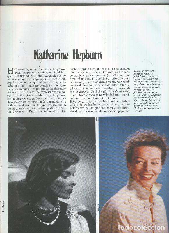 Cartes Postales: Katharine Hepburn: 23 paginas, 53 fotos color y blanco/negro - varios