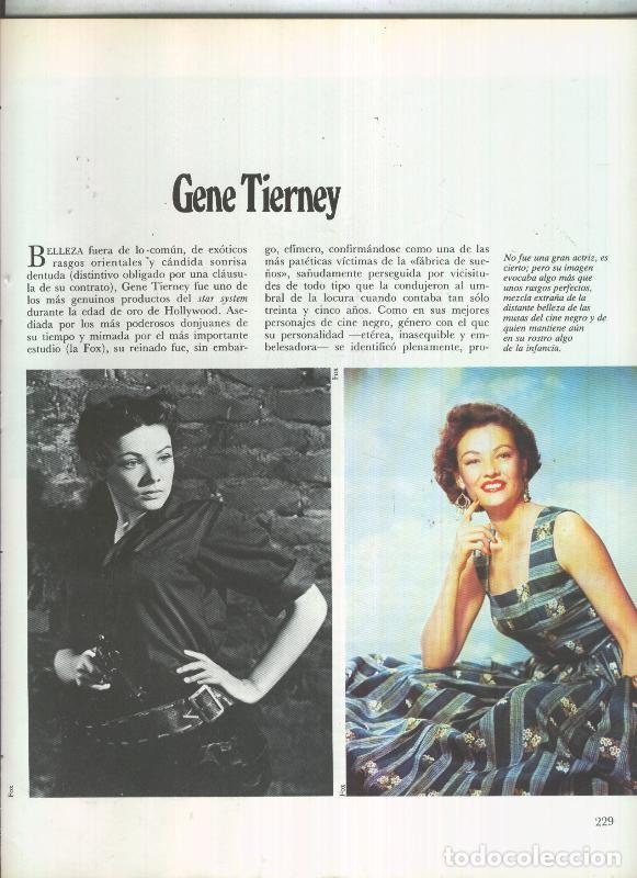 Cartes Postales: Gene Tierney: 17 paginas, 37 fotos color y blanco/negro - varios