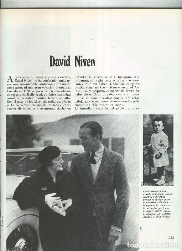 Postkarten: David Niven: 16 paginas, 36 fotos color y blanco/negro (se&ntilde;al haber cogido humedad, papel - varios