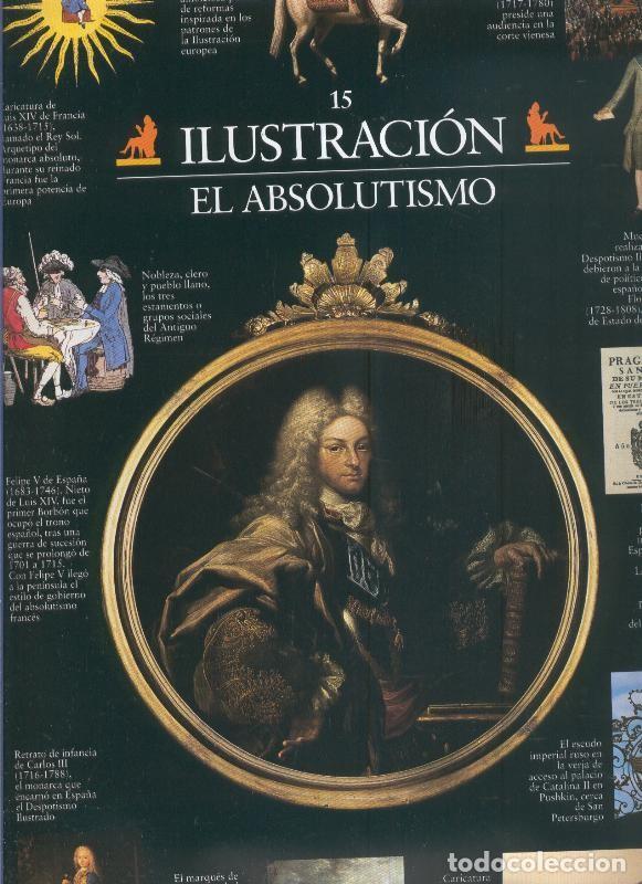 Postales: Escenarios de la historia numero 15: Ilustracion, el absolutismo - varios