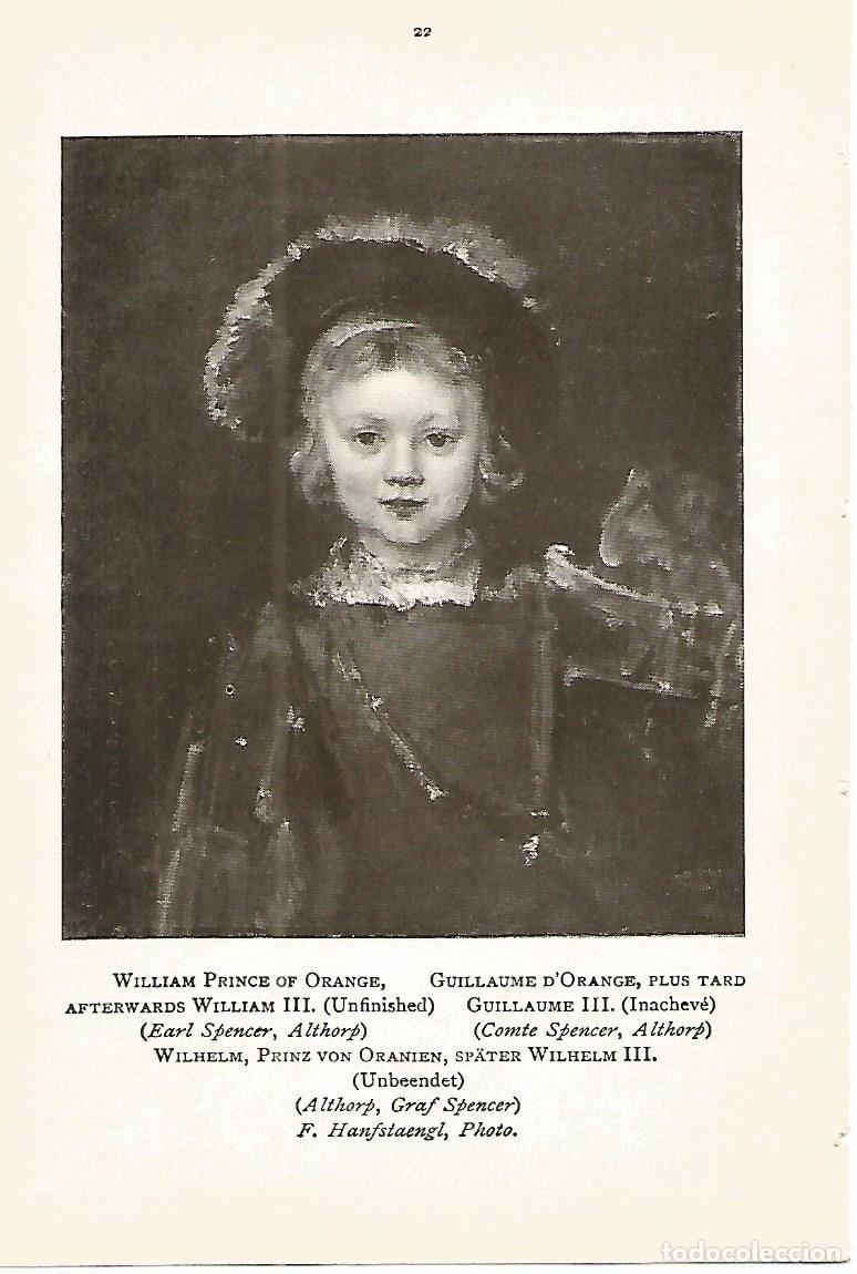 Postais: Lamina 353: REMBRAND. William principe de Orange - Varios