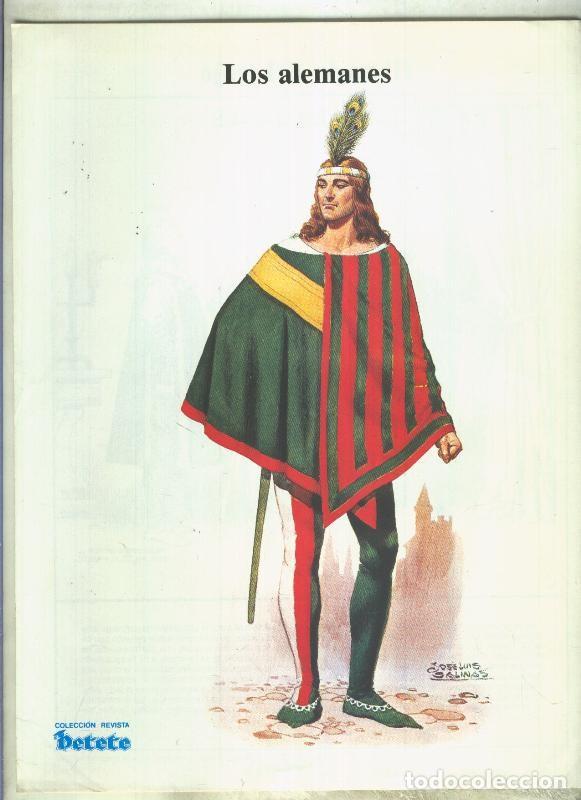 Postales: Jose Lus Salinas. Historia del Traje: Los alemanes, 1 hoja numerada a mano 5 - Varios