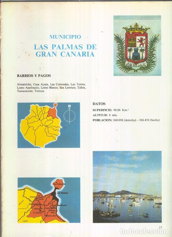 Postales: Municipio Canario de Las Palmas de Gran Canaria: 8 paginas, 31 fotos color - varios