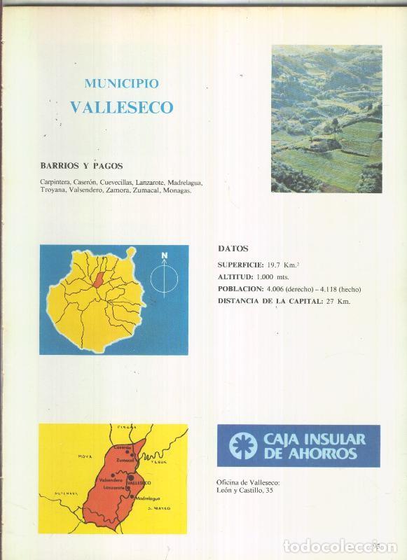 Postais: Municipio Canario de Valleseco: 4 paginas, 9 fotos color - varios