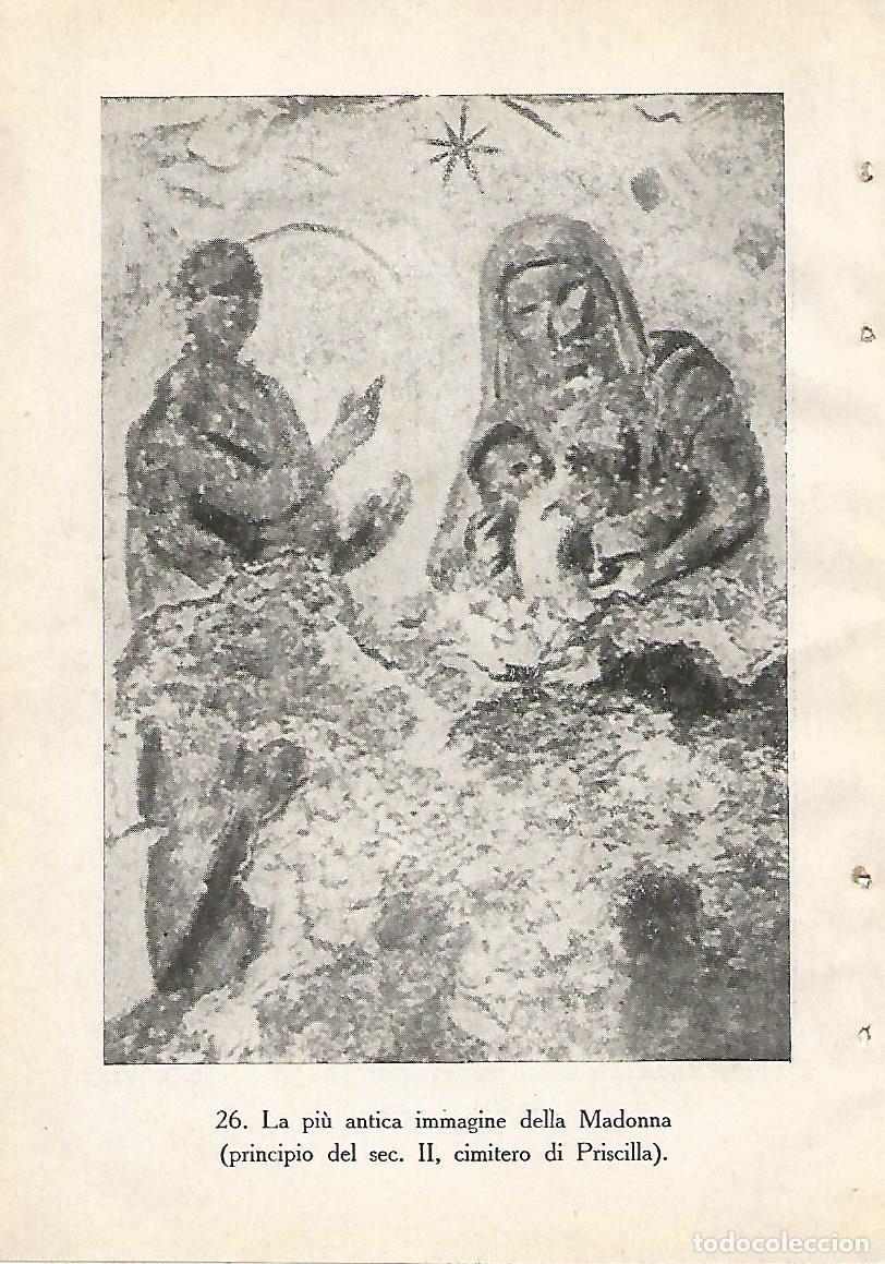 Cartoline: Lamina 450: CATACUMBAS DE ROMA. La mas antigua imagen de la Virgen. Siglo II. Cementerio de Piscilla
