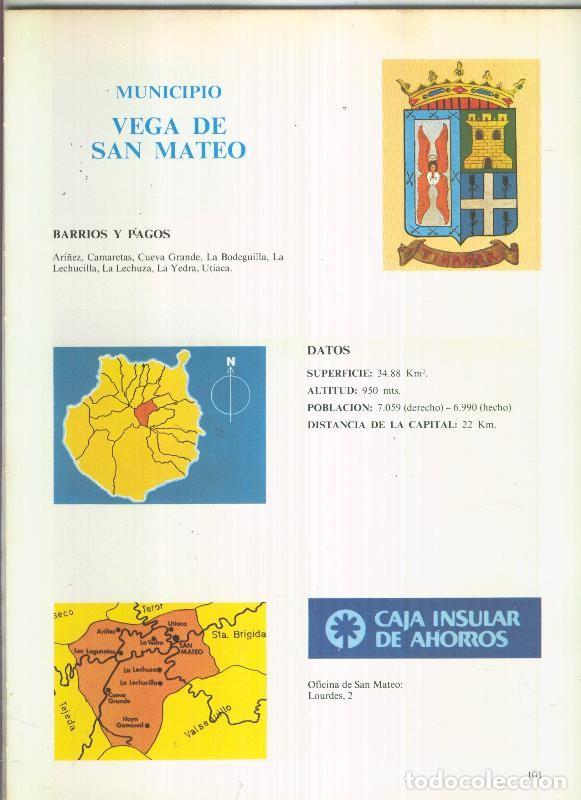 Postales: Municipio Canario de Vega de San Mateo: 4 paginas, 7 fotos color - varios