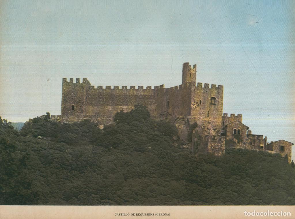 Postales: Lamina Castillos de Espa&ntilde;a Edicion 1967 No.032: CASTILLO DE REQUESENS (GIRONA) - VARIOS