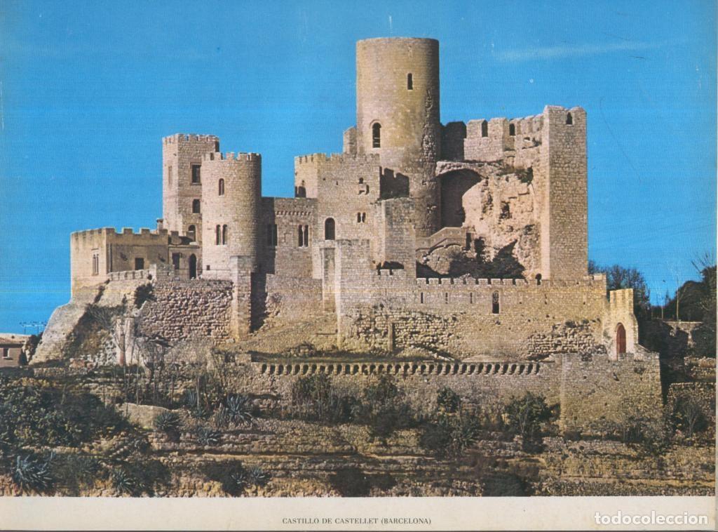Cartoline: Lamina Castillos de Espa&ntilde;a Edicion 1967 No.100: CASTILLO DE CASTELLET (BARCELONA) - VARIOS