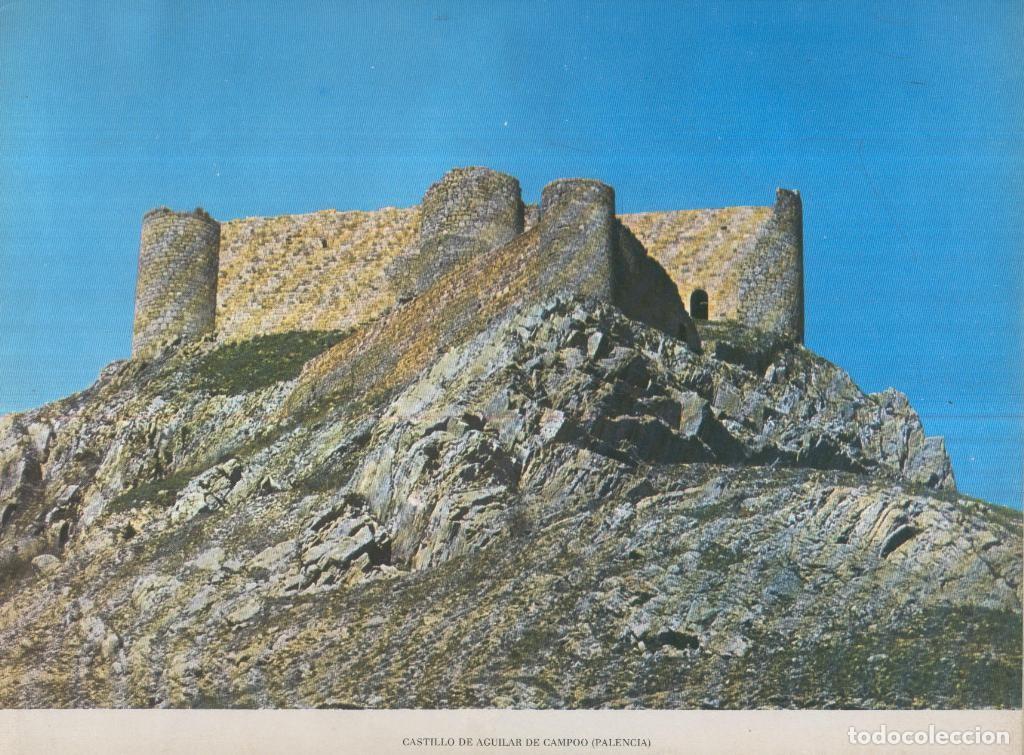 Postcards: Lamina Castillos de Espa&ntilde;a Edicion 1967 No.124: CASTILLO DE AGUILAR DE CAMPOO (PALENCIA) - VARIOS