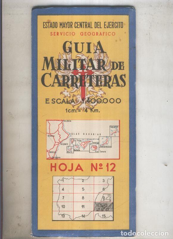 Postkarten: GUIA MILITAR DE CARRETERAS numero 12 de 1959 - VARIOS