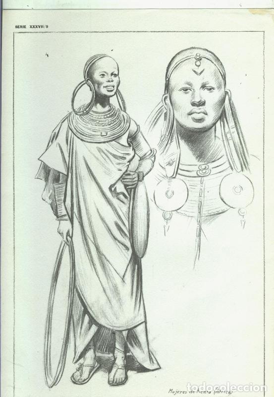 Postkarten: Lamina Emilio Freixas serie XXXVII numero 09: Mujer africana - Varios