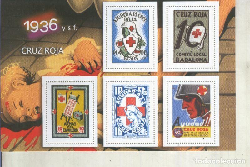 Postkarten: La Guerra Civil Espa&ntilde;ola en sellos de correos: Juego 5 sellos 1936: Cruz Roja - varios