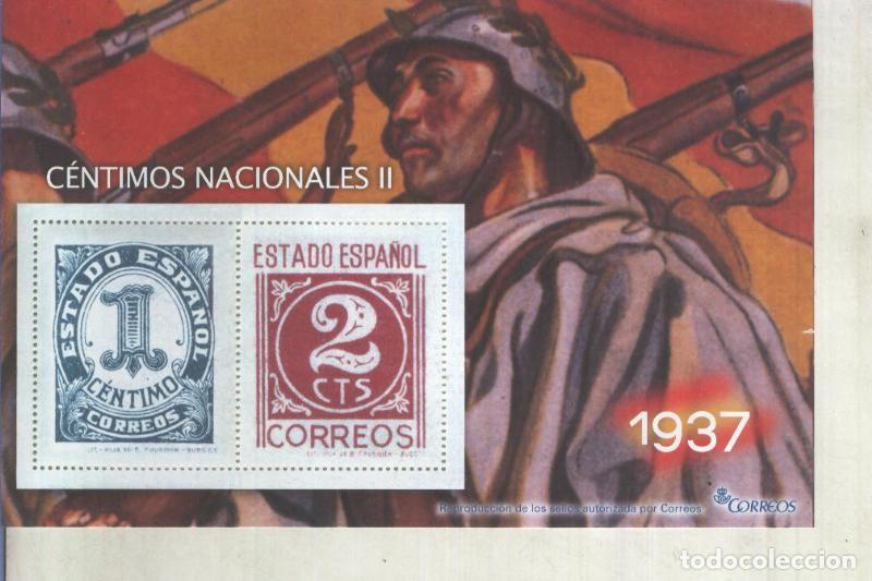 Postkarten: La Guerra Civil Espa&ntilde;ola en sellos de correos: Juego 2 sellos 1937: Centimos nacionales II - varios