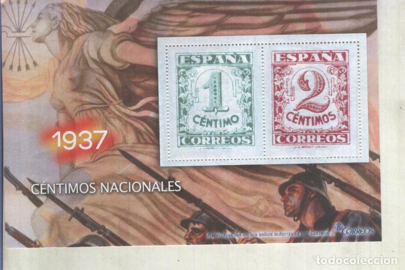 Postkarten: La Guerra Civil Espa&ntilde;ola en sellos de correos: Juego 2 sellos 1937: Centimos nacionales - varios