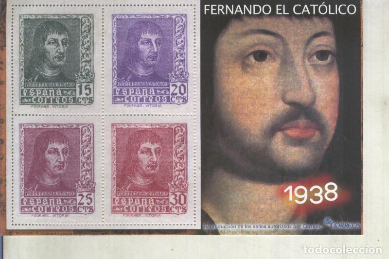 Postkarten: La Guerra Civil Espa&ntilde;ola en sellos de correos: Juego 4 sellos 1938: Fernando el catolico - varios