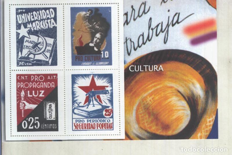 Postkarten: La Guerra Civil Espa&ntilde;ola en sellos de correos: Juego 4 sellos: Cultura - varios