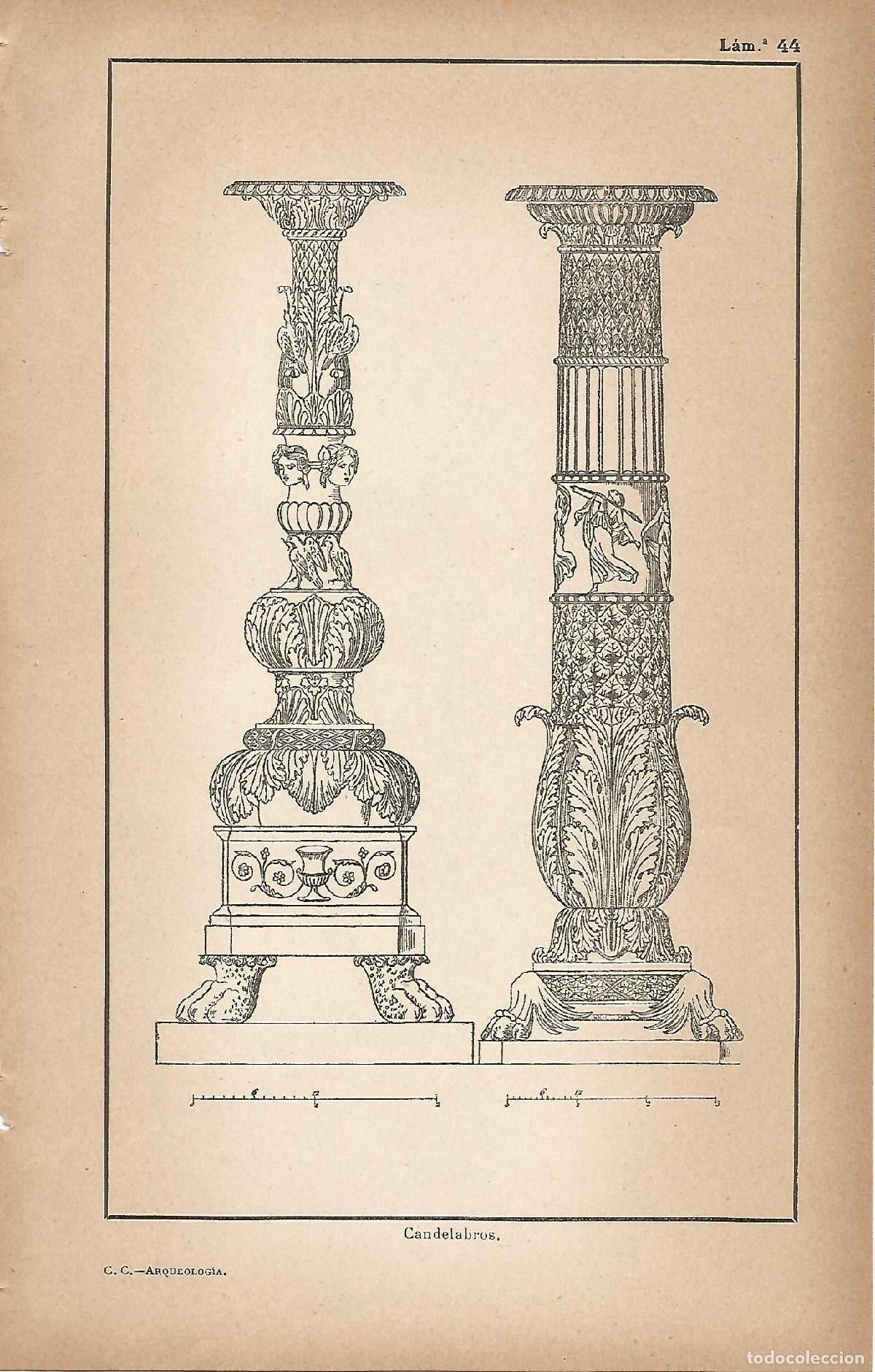 Cartoline: Lamina 044: Candelabros - C&eacute;sar Cant&uacute;