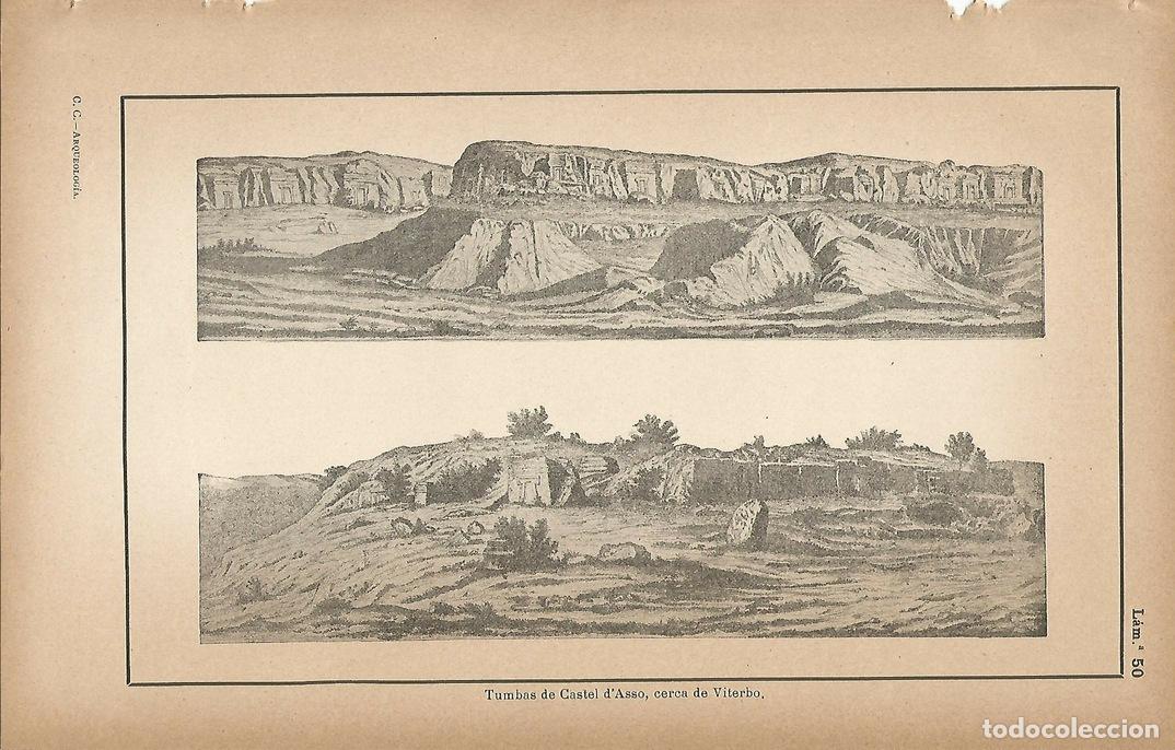 Postkarten: Lamina 050: Tumbas de Castel d Asso - C&eacute;sar Cant&uacute;
