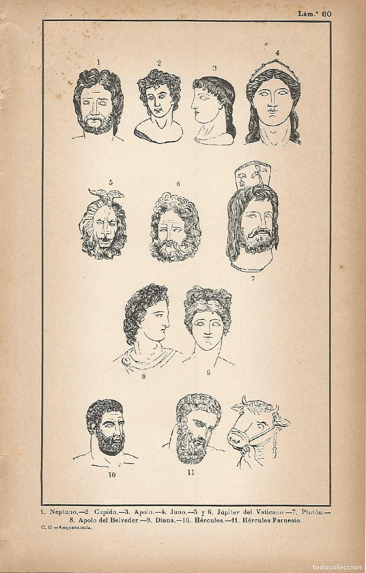 Postkarten: Lamina 060: Dioses romanos - C&eacute;sar Cant&uacute;