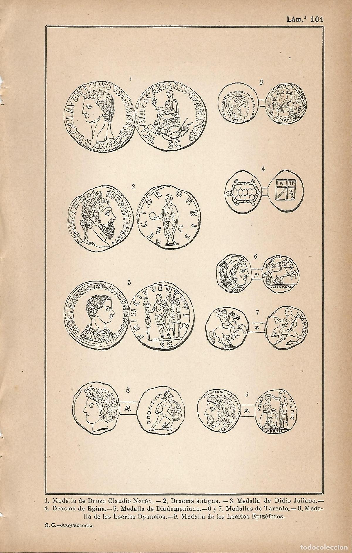 Postkarten: Lamina 101: Monedas griegas - C&eacute;sar Cant&uacute;