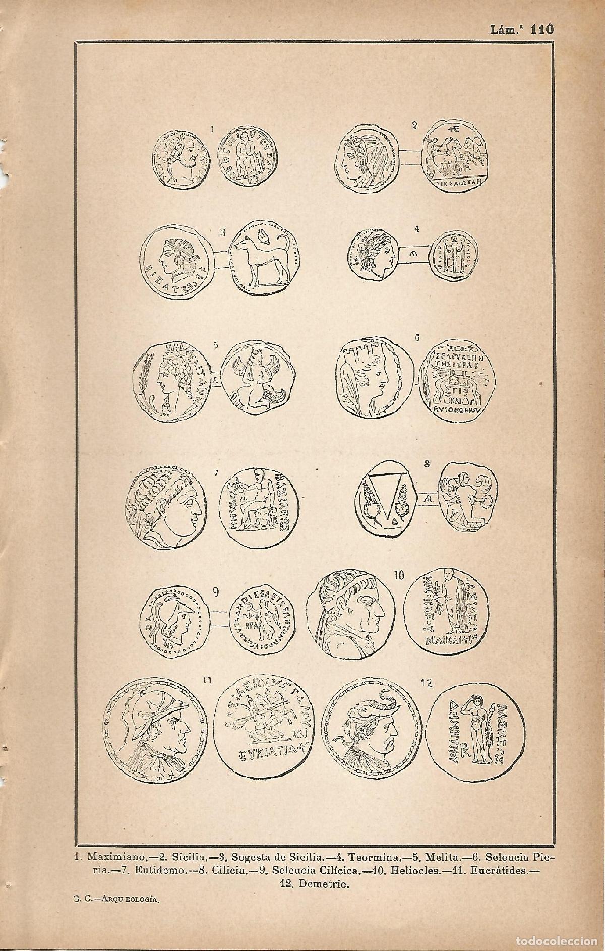 Cartoline: Lamina 110: Numismatica romana - C&eacute;sar Cant&uacute;