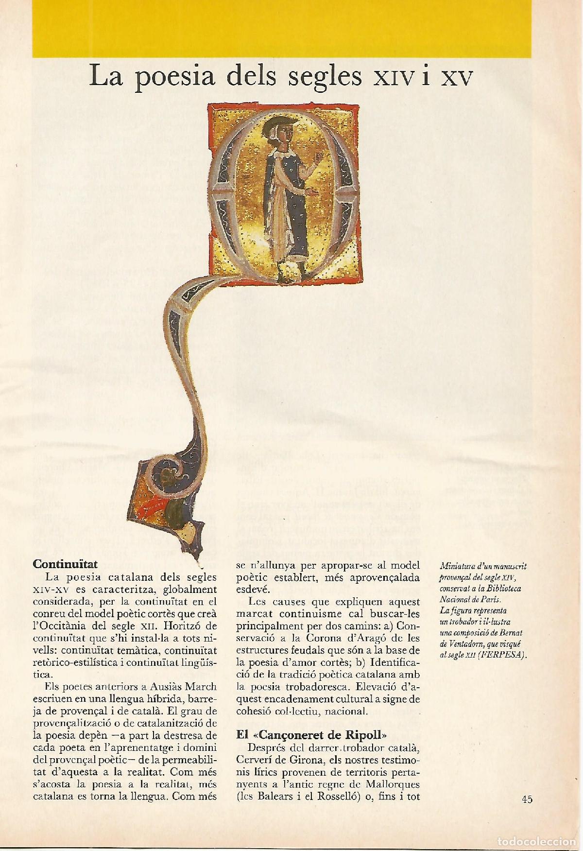 Postales: FASCICULO 0032: LA POESIA DELS SEGLES XIV I XV - Isabel Grifoll