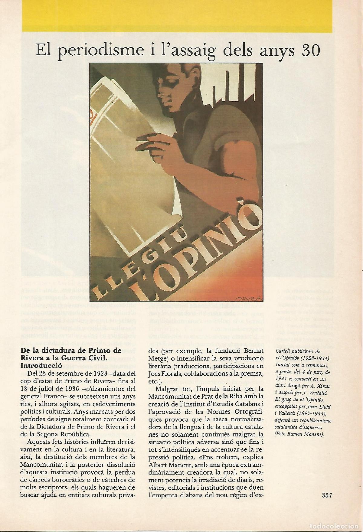 Postkarten: FASCICULO 0082: EL PERIODISME I L ASSAIG DELS ANYS 30 - Iolanda Pelegr&iacute;