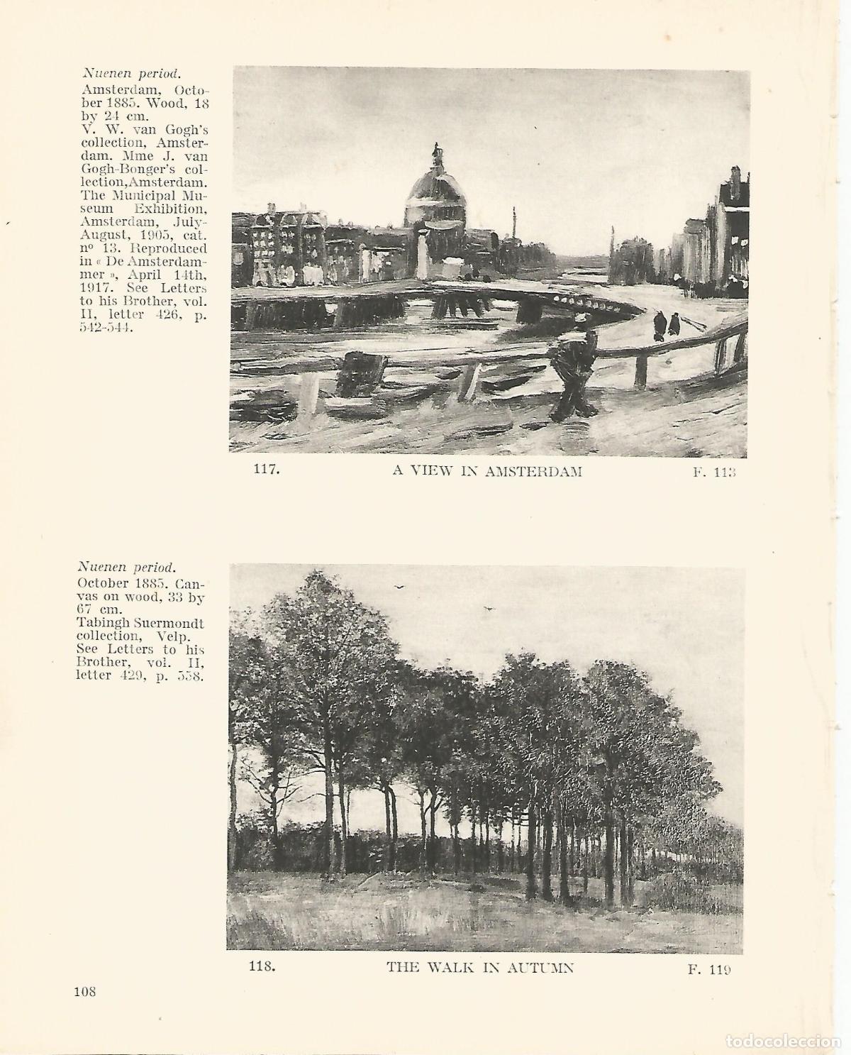 Postkarten: LAMINA 1240: VAN GOGH. A View in Amsterdam. The Walk in Autumn - J.B. de la FAILLE