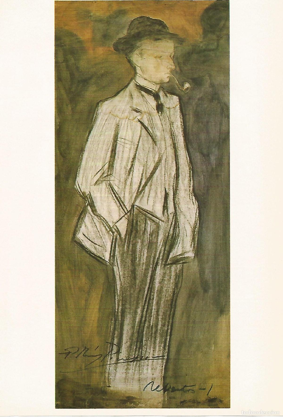 Postales: Lamina 029: Picasso. Retrato del escritor Ramon Reventos - VVAA