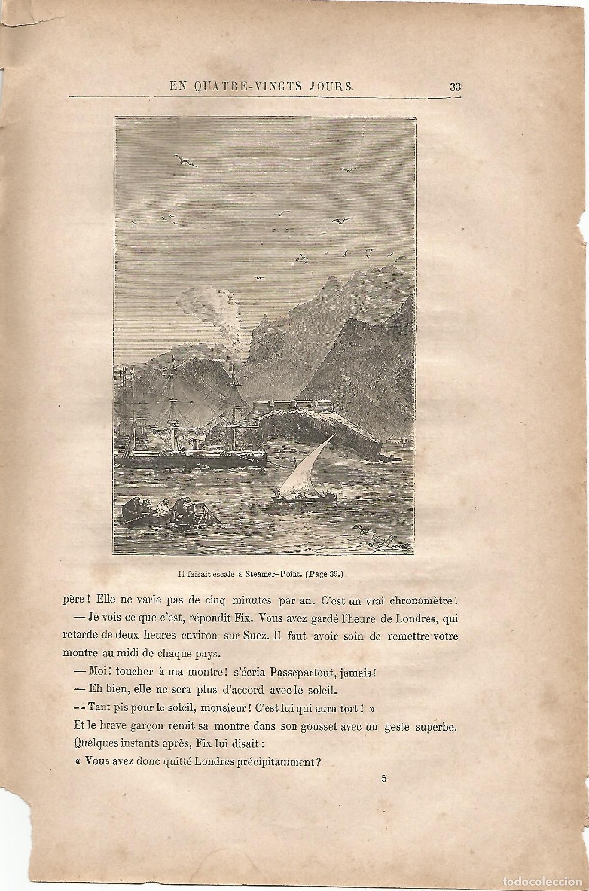 Cartoline: LAMINA 1204: VERNE. Il faisait escale a Steamer-Point. - Jules Verne
