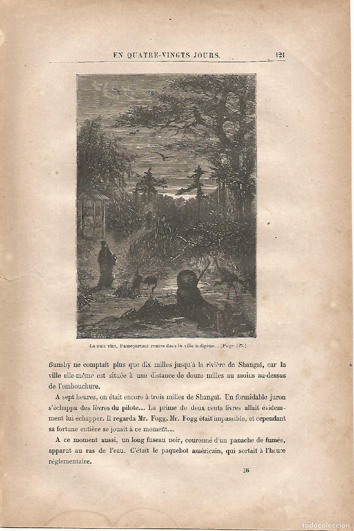 Cartoline: LAMINA 1226: VERNE. La nuit vint Passepartout rentra dans la ville indigene - Jules Verne