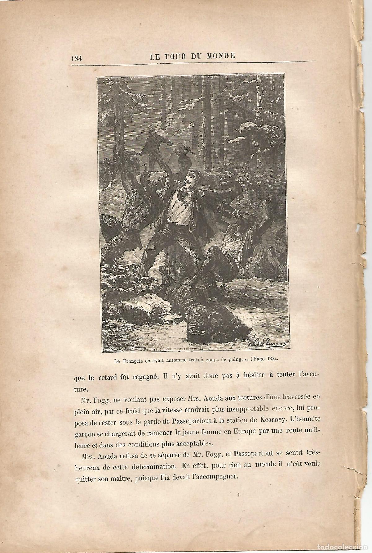 Postkarten: LAMINA 1241: VERNE. Le Fran&ccedil;ais en avait assomme trois a coups de poing� - Jules Verne