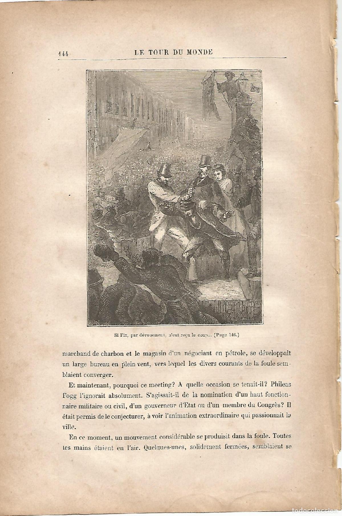 Cartoline: LAMINA 1231: VERNE. Si Fix par devouement n eut re&ccedil;u le coup - Jules Verne