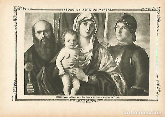 Cartoline: LAMINA 1301. BELLINI. La Virgen entre San Pablo y San Jorge - Varios