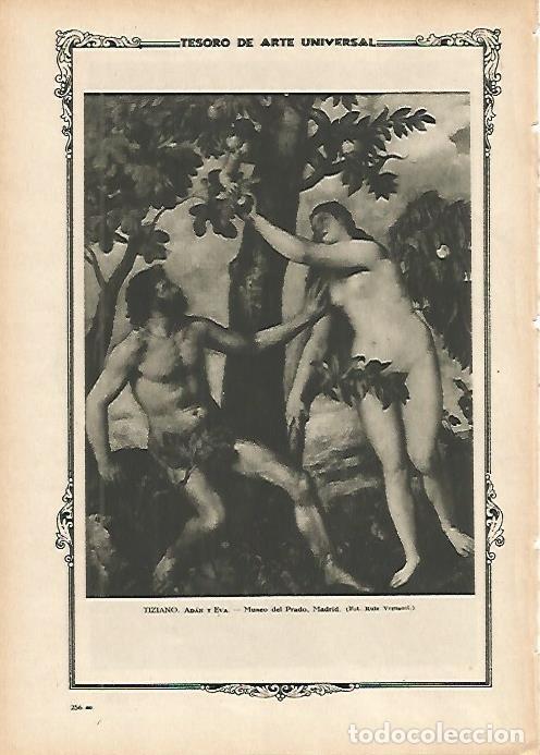 Postkarten: LAMINA 1380. TIZIANO. Adan y Eva - Varios