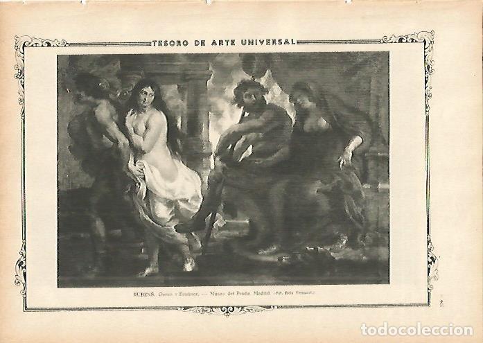 Cartes Postales: LAMINA 1390. RUBENS. Orfeo y Euridice - Varios