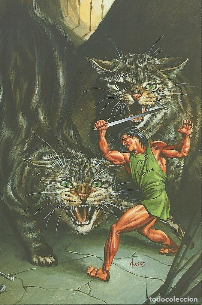 Cartoline: Colossal Card 70: Joe Jusko. Two Pronged Attack - Joe Jusko