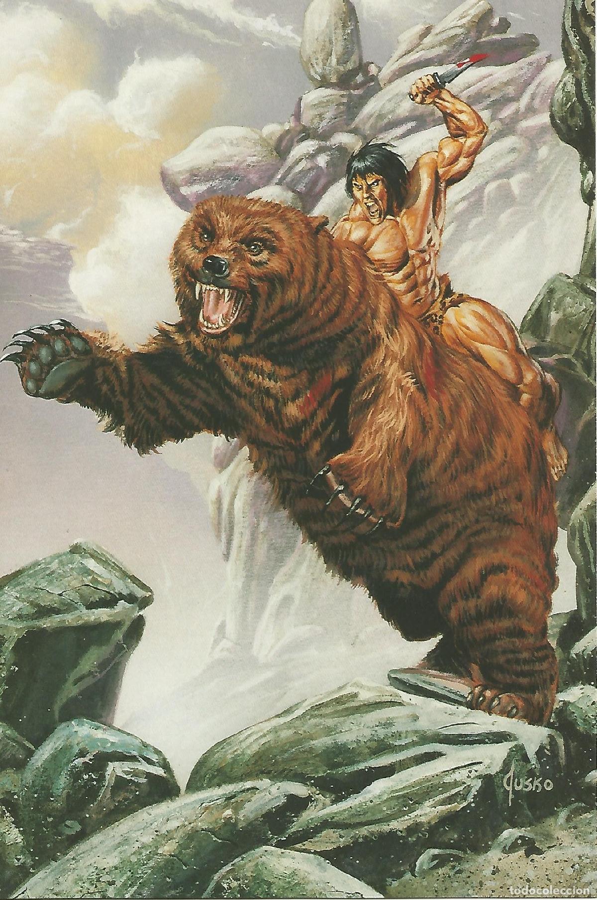 Cartoline: Colossal Card 68: Joe Jusko. Cave Bear - Joe Jusko