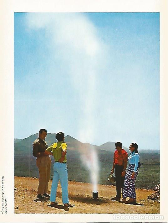 Postales: LAMINA 1713: LANZAROTE. Geiser en la Monta&ntilde;a de Fuego - VVAA