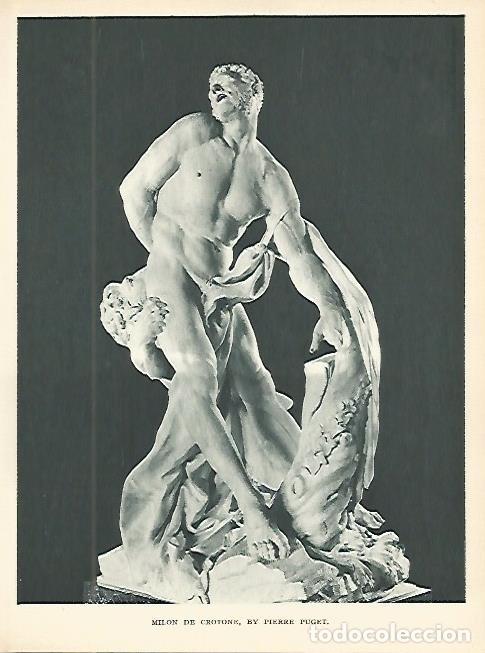 Postkarten: LAMINA 1749: LOUVRE. Milon de Crotone de Puget - Andr&eacute; George