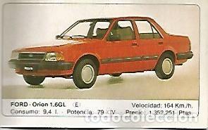 Postales: CROMO 311 ALBUM COCHES MOTOR 16: FORD ORION 1.6 - Varios