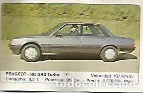 Postales: CROMO 322 ALBUM COCHES MOTOR 16: PEUGEOT 505 SRD - Varios